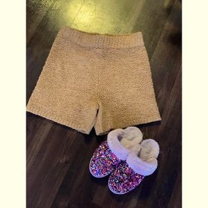Skims Cozy Knit Short in Camel